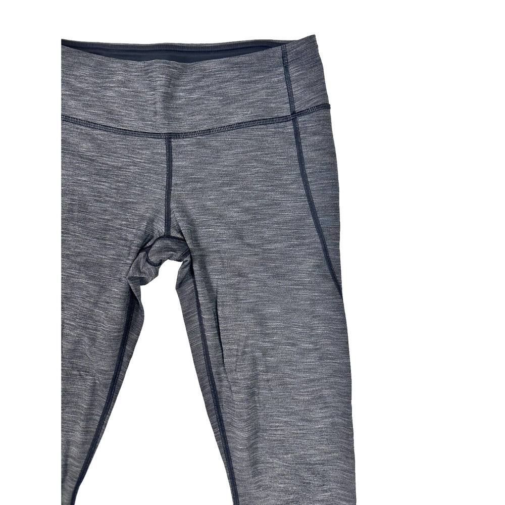 Lululemon On Track Tight Leggings Heathered Black Gray Size 6 - Picture 2 of 10